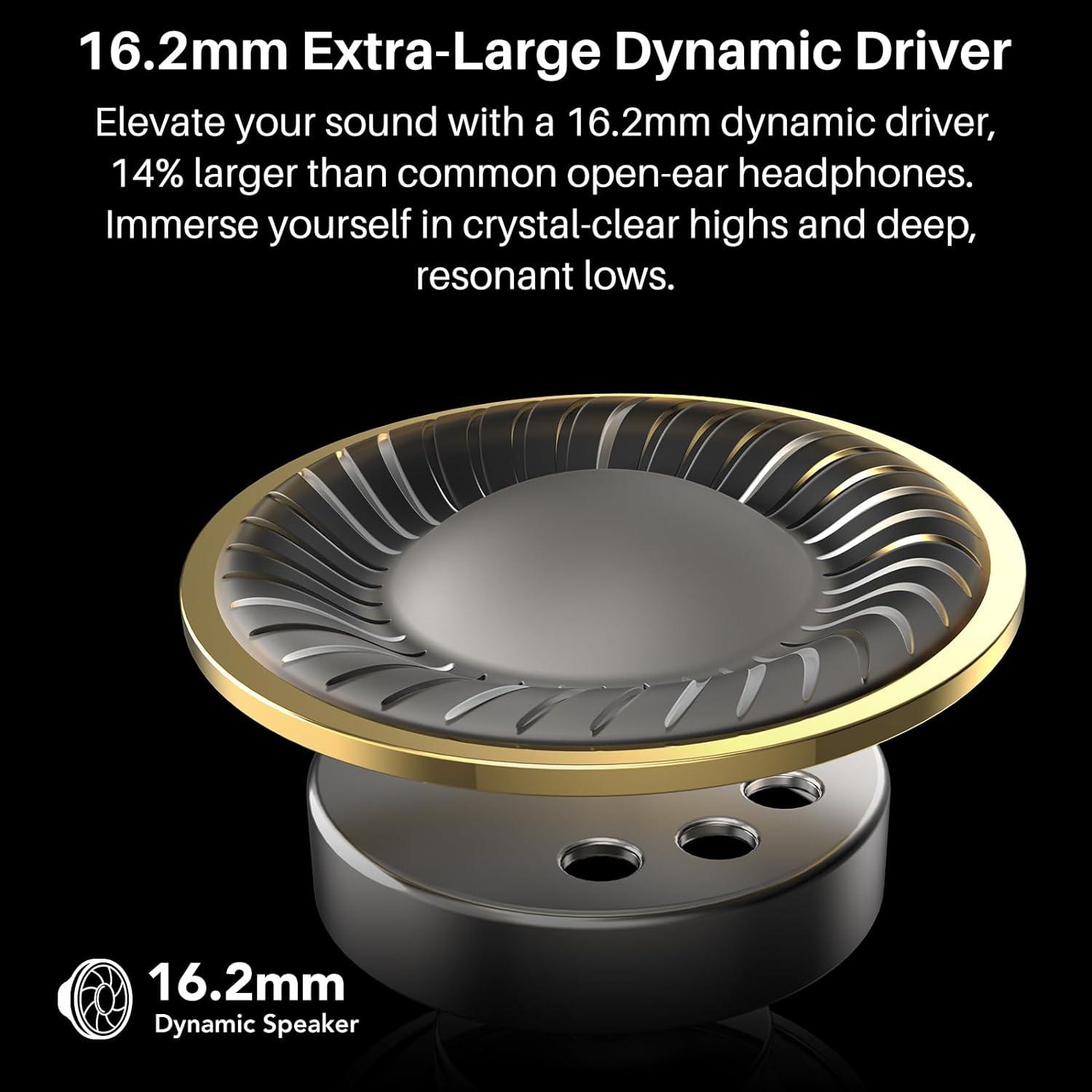 imageTOZO OpenEgo Open Ear Earbuds Bluetooth Headphones 80Hrs Playtime Wireless Earbuds with Earhooks Digital Display 32 EQ Modes Clear Call Comfortable Wear SweatProof for Running Workout BlackBlack