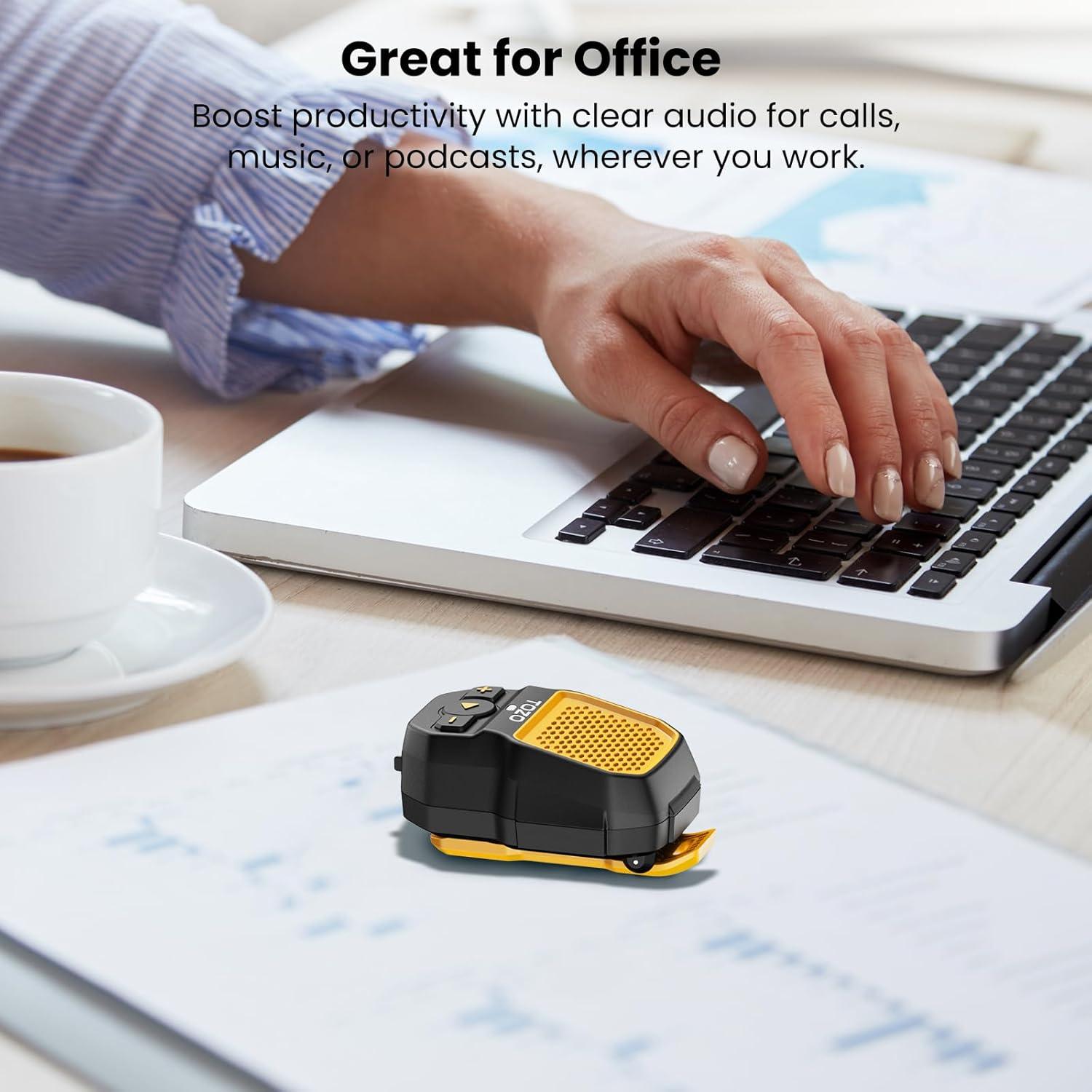 imageTOZO PM1 AI Smart Speaker with ChatGPT AI Assistants Wearable Speaker for HandsFree 20 Hour Playtime ClipOn Wireless Portable Bluetooth Speaker Builtin Mic Mini Gifts for Working Sports