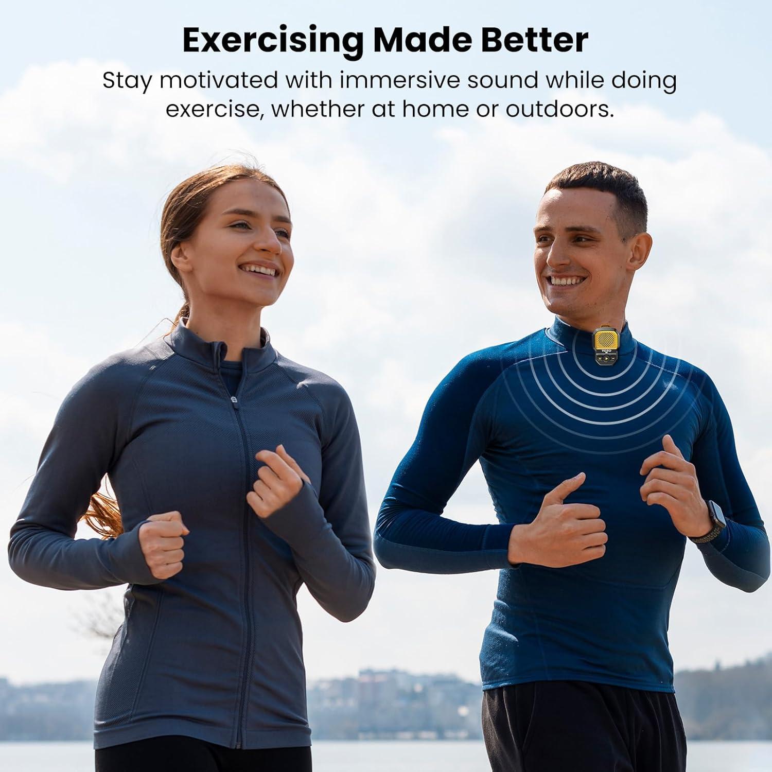 imageTOZO PM1 AI Smart Speaker with ChatGPT AI Assistants Wearable Speaker for HandsFree 20 Hour Playtime ClipOn Wireless Portable Bluetooth Speaker Builtin Mic Mini Gifts for Working Sports