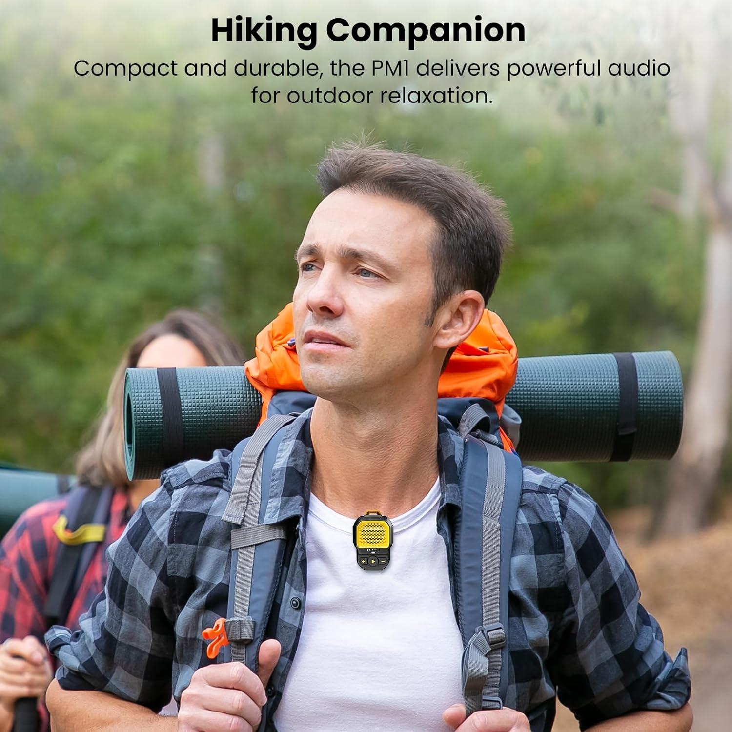 imageTOZO PM1 AI Smart Speaker with ChatGPT AI Assistants Wearable Speaker for HandsFree 20 Hour Playtime ClipOn Wireless Portable Bluetooth Speaker Builtin Mic Mini Gifts for Working Sports