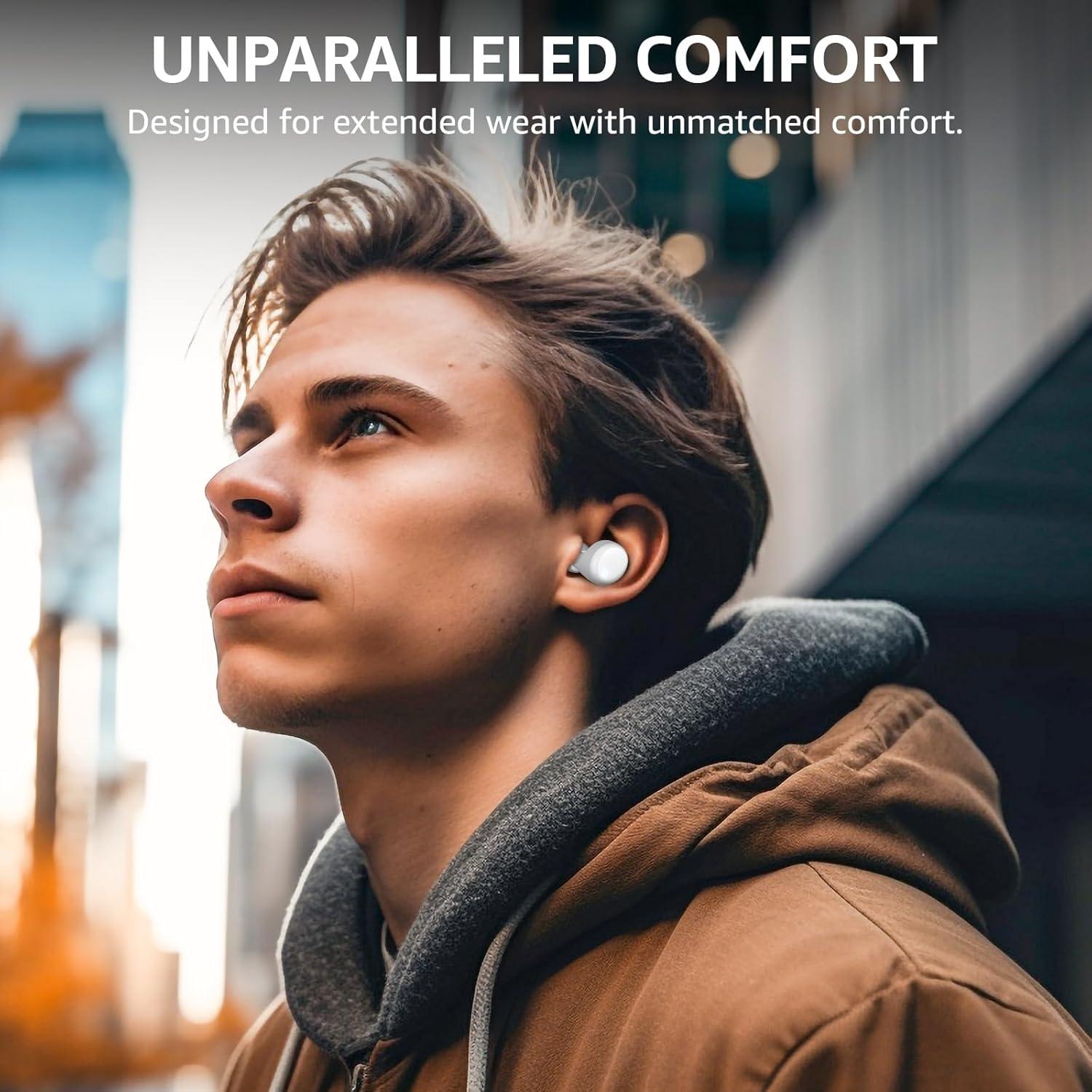 imageTOZO T6 Wireless Earbuds Bluetooth Ear Buds Stereo Sound in Ear Headphones 50 Hours Playtime AI Clear Call Wireless Charging Case APP Customizable EQs IPX8 Waterproof EarphonesWhite