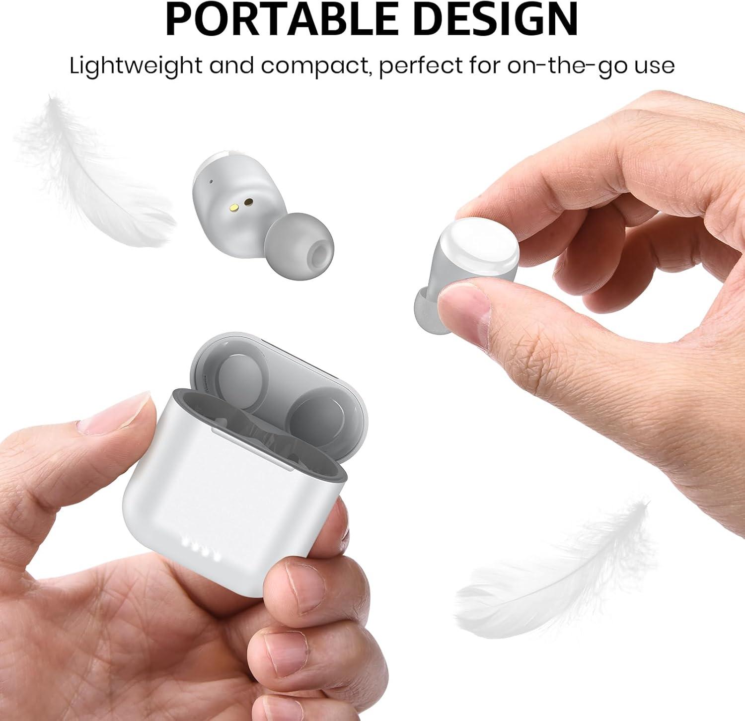 imageTOZO T6 Wireless Earbuds Bluetooth Ear Buds Stereo Sound in Ear Headphones 50 Hours Playtime AI Clear Call Wireless Charging Case APP Customizable EQs IPX8 Waterproof EarphonesWhite