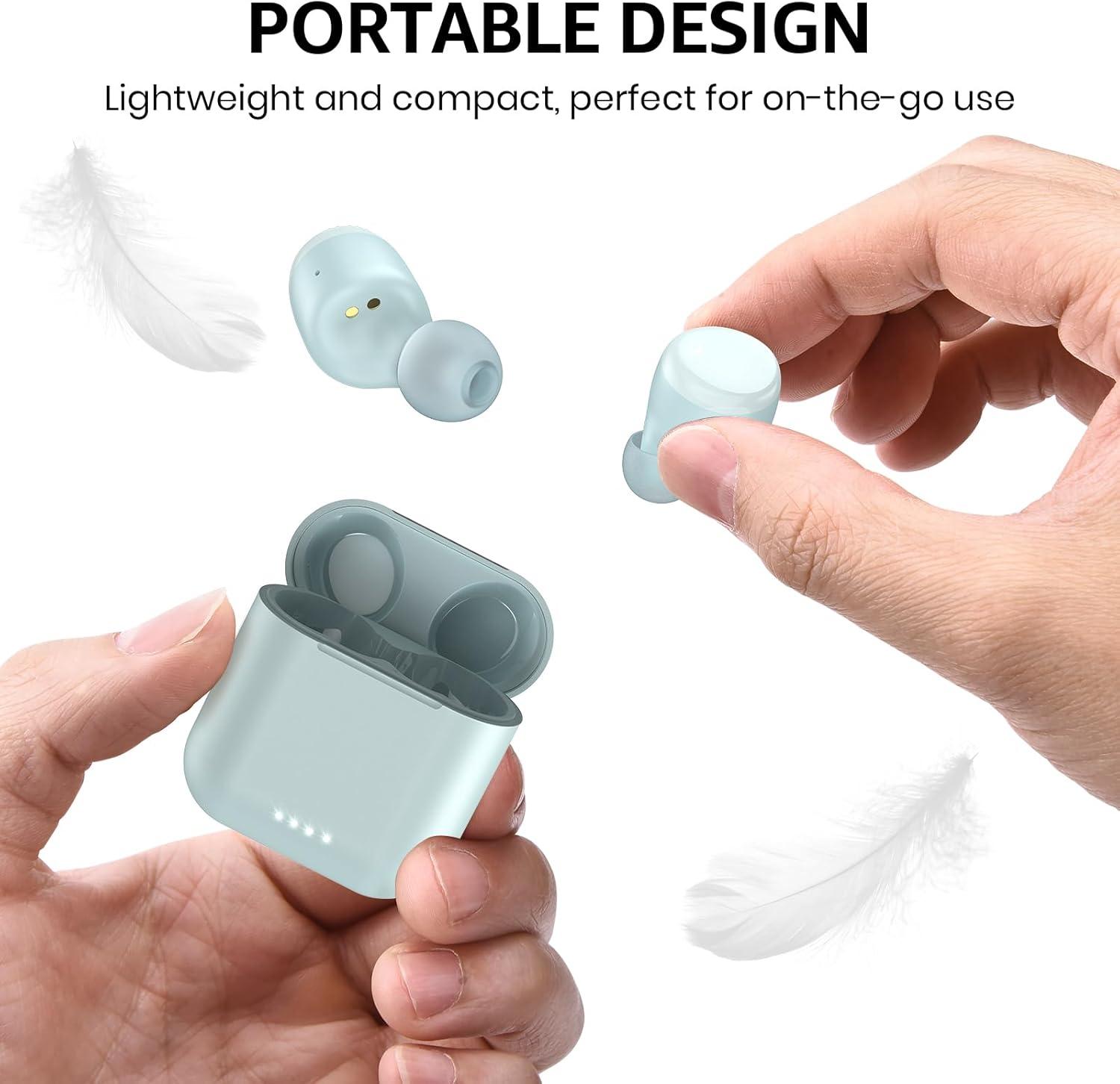 imageTOZO T6 Wireless Earbuds Bluetooth Ear Buds Stereo Sound in Ear Headphones 50 Hours Playtime AI Clear Call Wireless Charging Case APP Customizable EQs IPX8 Waterproof EarphonesBlue