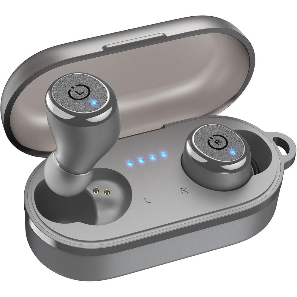 imageTOZO T10 Wireless Earbuds Bluetooth 53 Headphones App Customize EQ Ergonomic Design 55H Playtime Wireless Charging Case IPX8 Waterproof Sound inEar Headset New VersionMatte Gray