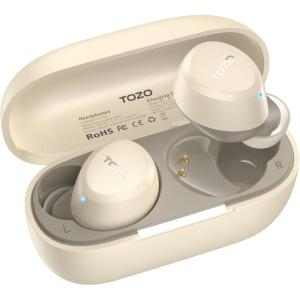 TOZO A1 Wireless Earbuds Bluetooth 5.3 Light Weight in Ear IPX5 Waterproof Headphones 2 Mic for AI Calls, Immersive Premium Sound Bass Headset with Charging Case, 32 Presets EQ Customization via App(Light Khaki)