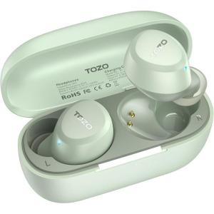 TOZO A1 Wireless Earbuds Bluetooth 5.3 Light Weight in Ear IPX5 Waterproof Headphones 2 Mic for AI Calls, Immersive Premium Sound Bass Headset with Charging Case, 32 Presets EQ Customization via App(Green)
