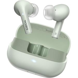 TOZO E2 Wireless Earbuds 10mm Drivers with Powerful Bass, App Customize 32 EQs, with 2 Mics AI Call Noise Cancellation, 30H Playtime, Bluetooth 5.3 Ear Buds, Comfort Fit in-Ear Headphones(Green)