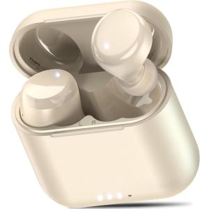 TOZO T6 Wireless Earbuds, Bluetooth Ear Buds, Stereo Sound in Ear Headphones, 50 Hours Playtime, AI Clear Call, Wireless Charging Case, APP Customizable EQs, IPX8 Waterproof Earphones(Champagne)