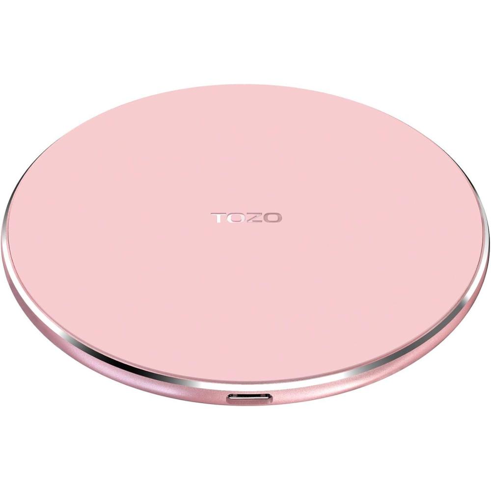 imageTOZO 2024 Upgraded Wireless Charger 15W Max Fast Wireless Charging Pad Compatible with iPhone 1616 Plus16 Pro Max 151413SE12 Series Samsung Galaxy S24S23S22 Series No AC AdapterPink