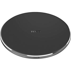 TOZO 2024 Upgraded Wireless Charger 15W Max Fast Wireless Charging Pad Compatible with iPhone 16/16 Plus/16 Pro Max /15/14/13/SE/12 Series, Samsung Galaxy S24/S23/S22 Series (No AC Adapter)(Matte Black)
