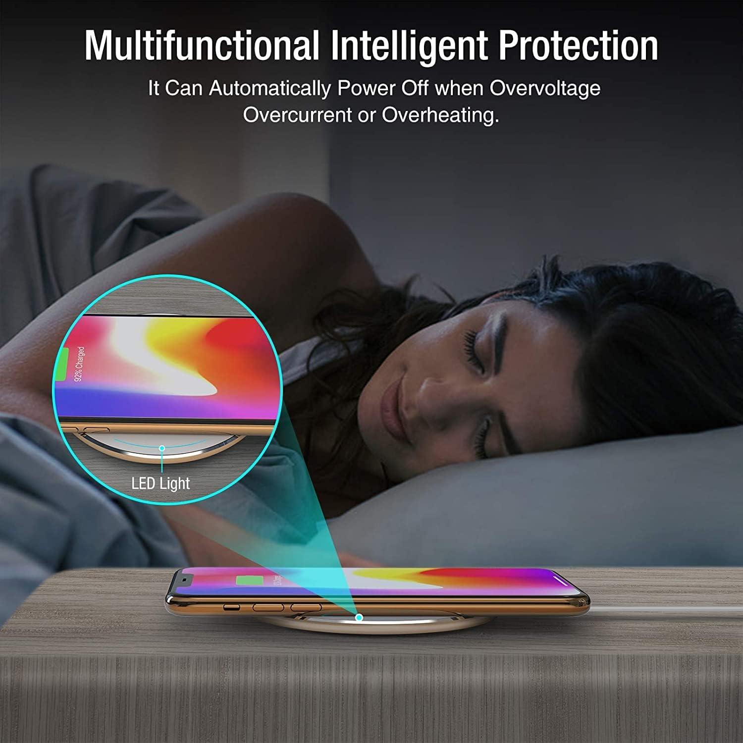 imageTOZO W1 Wireless Charger 10W QiCertified Charging Pad with Aviation Aluminum Computer Numerical Control Technology Compatible with iPhone 1616 Plus16 Pro Max15 14 13 12 and Samsung Galaxy SeriesYellow