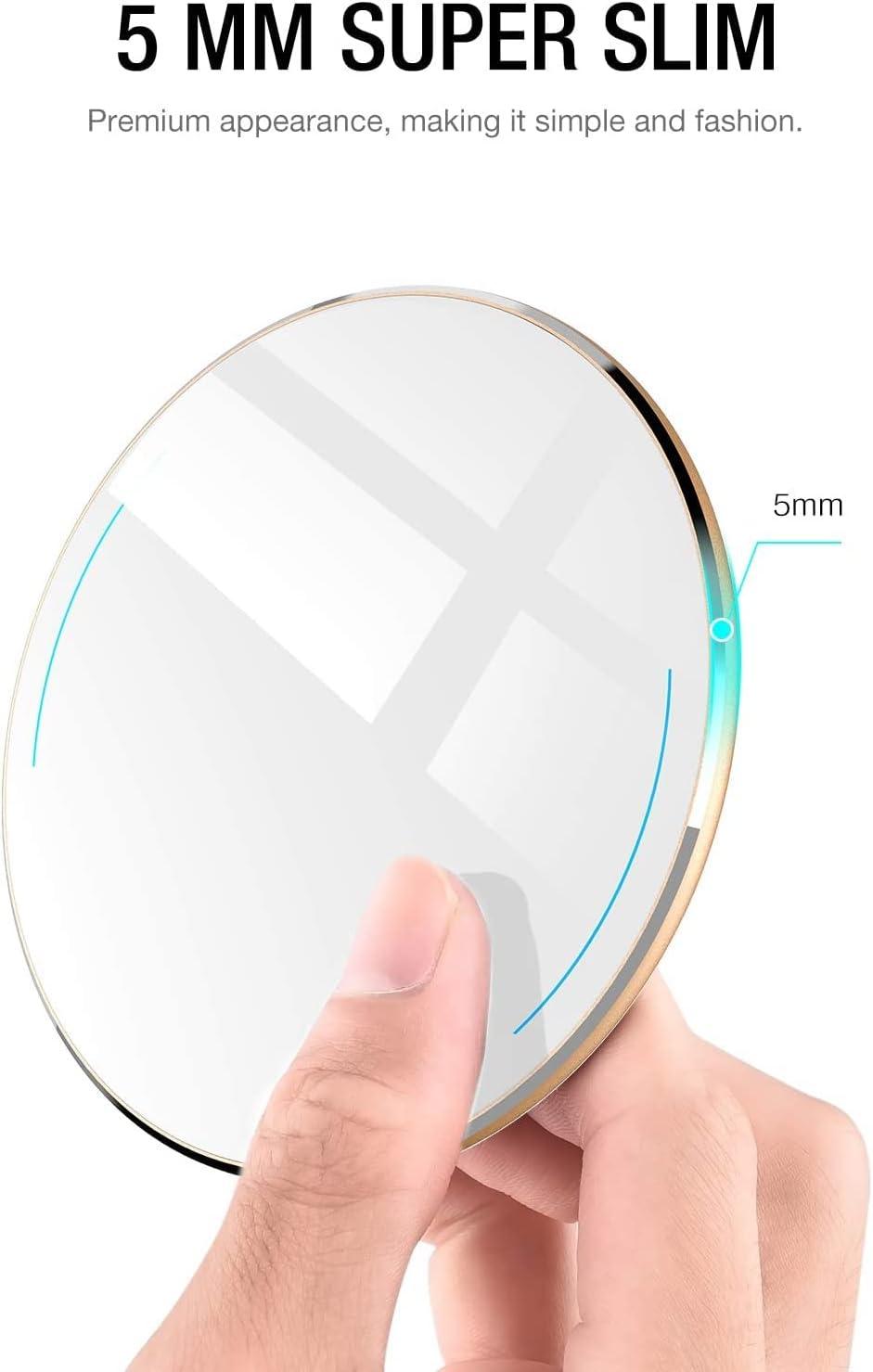 imageTOZO W1 Wireless Charger 10W QiCertified Charging Pad with Aviation Aluminum Computer Numerical Control Technology Compatible with iPhone 1616 Plus16 Pro Max15 14 13 12 and Samsung Galaxy SeriesYellow