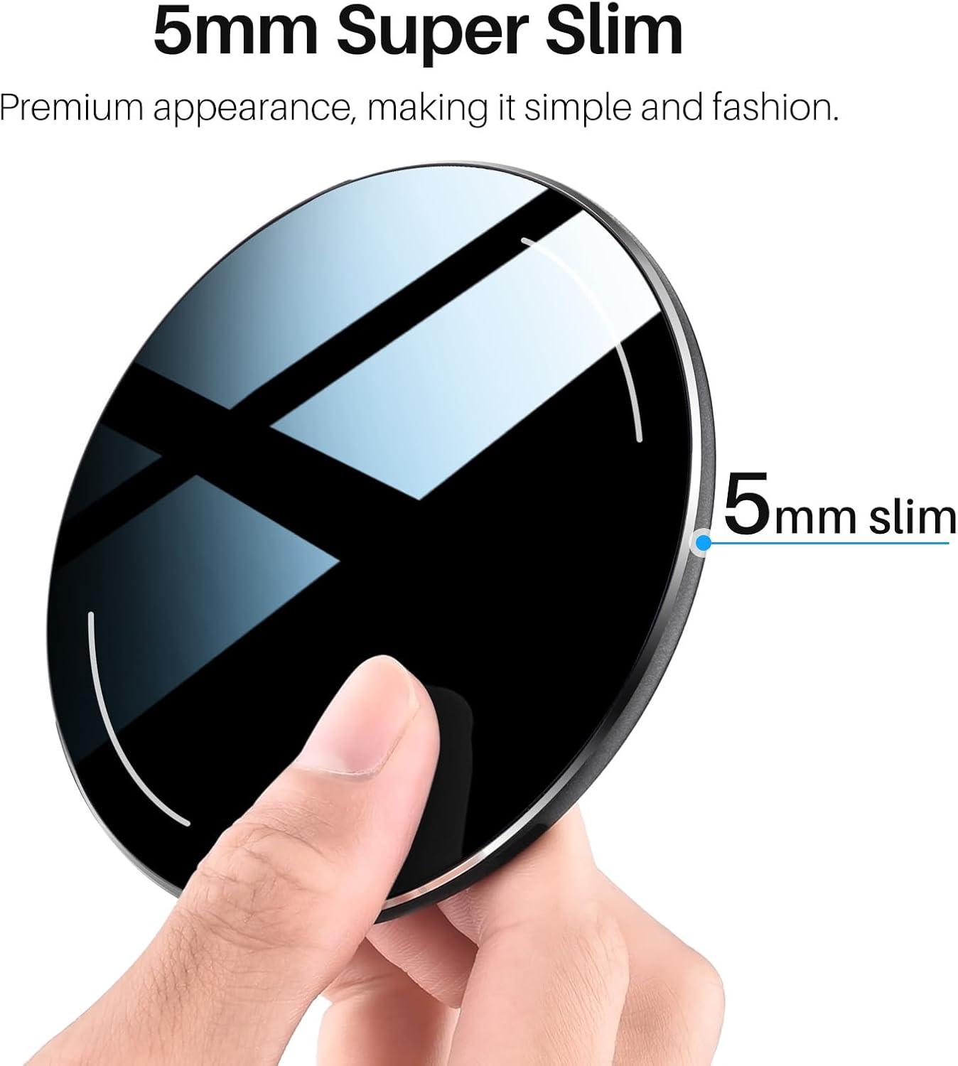 imageTOZO W1 Wireless Charger 10W QiCertified Charging Pad with Aviation Aluminum Computer Numerical Control Technology Compatible with iPhone 1616 Plus16 Pro Max15 14 13 12 and Samsung Galaxy Series
