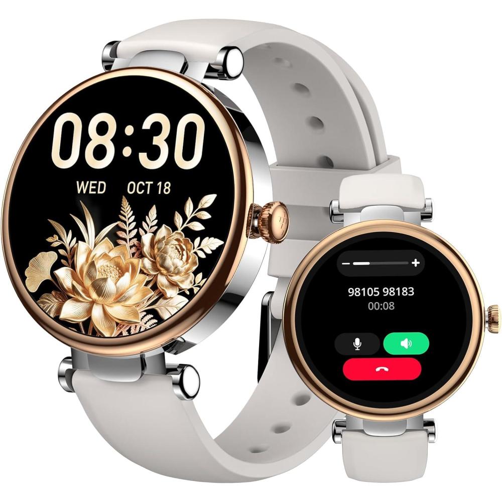 imageTOZO S8 AMOLED Smart Watch for Women Men Fitness Tracker with Bluetooth Calling amp Notifications 3ATM Waterproof Sleep amp Stress Tracking 100 Sports Modes 200 Watch Faces for Android iOSRose Gold