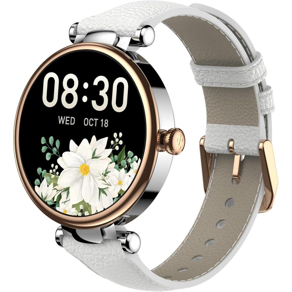 imageTOZO S8 AMOLED Smart Watch for Women Men Fitness Tracker with Bluetooth Calling amp Notifications 3ATM Waterproof Sleep amp Stress Tracking 100 Sports Modes 200 Watch Faces for Android iOSWhite