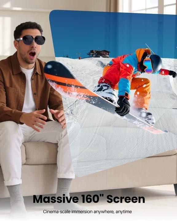 imageTOZO VIZO Z1 Pro AR Glasses with 160 OLED Display 120Hz Full HD 2D amp 3D 6000 nits Brightness Lightweight Compatible with iPhoneAndroidLaptopBlue