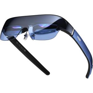 TOZO VIZO V1 AR Glasses with Ultra-Bright Display, Built-in Stereo Speakers, Adjustable Myopia Correction (0–500°), 118″ Virtual Mega Screen, 2D/3D Mode Switching Compatible for iPhone/Mac/PC(Gray)