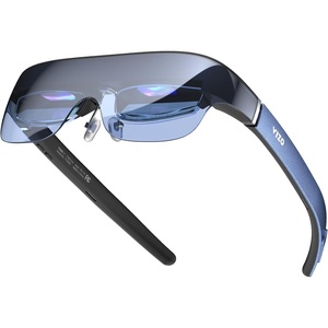 TOZO VIZO V1 AR Glasses with Ultra-Bright Display, Built-in Stereo Speakers, Adjustable Myopia Correction (0–500°), 118″ Virtual Mega Screen, 2D/3D Mode Switching Compatible for iPhone/Mac/PC(Dark Blue)