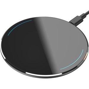 TOZO W1 New Anti-Slip Aircraft-Grade Aluminum Wireless Charger 15W Max Fast Wireless Charging Pad Compatible with iPhone 17/17 Pro/17 Pro Max/Air/16/15/SE Series, Samsung Galaxy S25/S24, Ink Black(Ink Black)