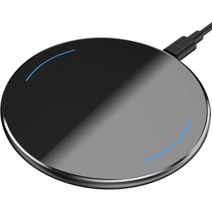 TOZO W1 New Anti-Slip Aircraft-Grade Aluminum Wireless Charger 15W Max Fast Wireless Charging Pad Compatible with iPhone 17/17 Pro/17 Pro Max/Air/16/15/SE Series, Samsung Galaxy S25/S24, Ink Black(Black)