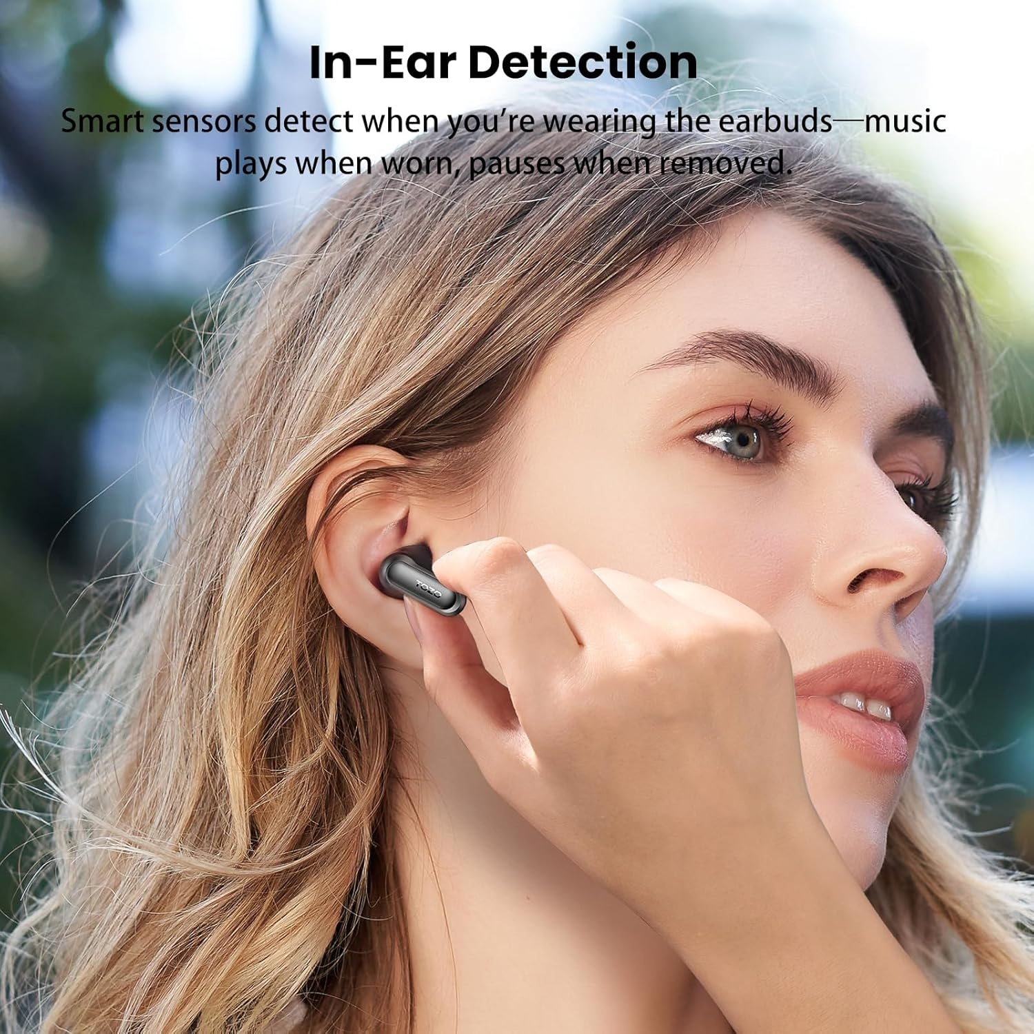 image:imageTOZO NC20 Pro Active Noise Cancelling Wireless Earbuds with Smart Touch Screen LDAC HiRes Audio Stereo Bass 6 Mics AI Call Ear Buds 80H Playtime IPX8 Waterproof 32 EQ via App Wireless ChargingTitanium Gray