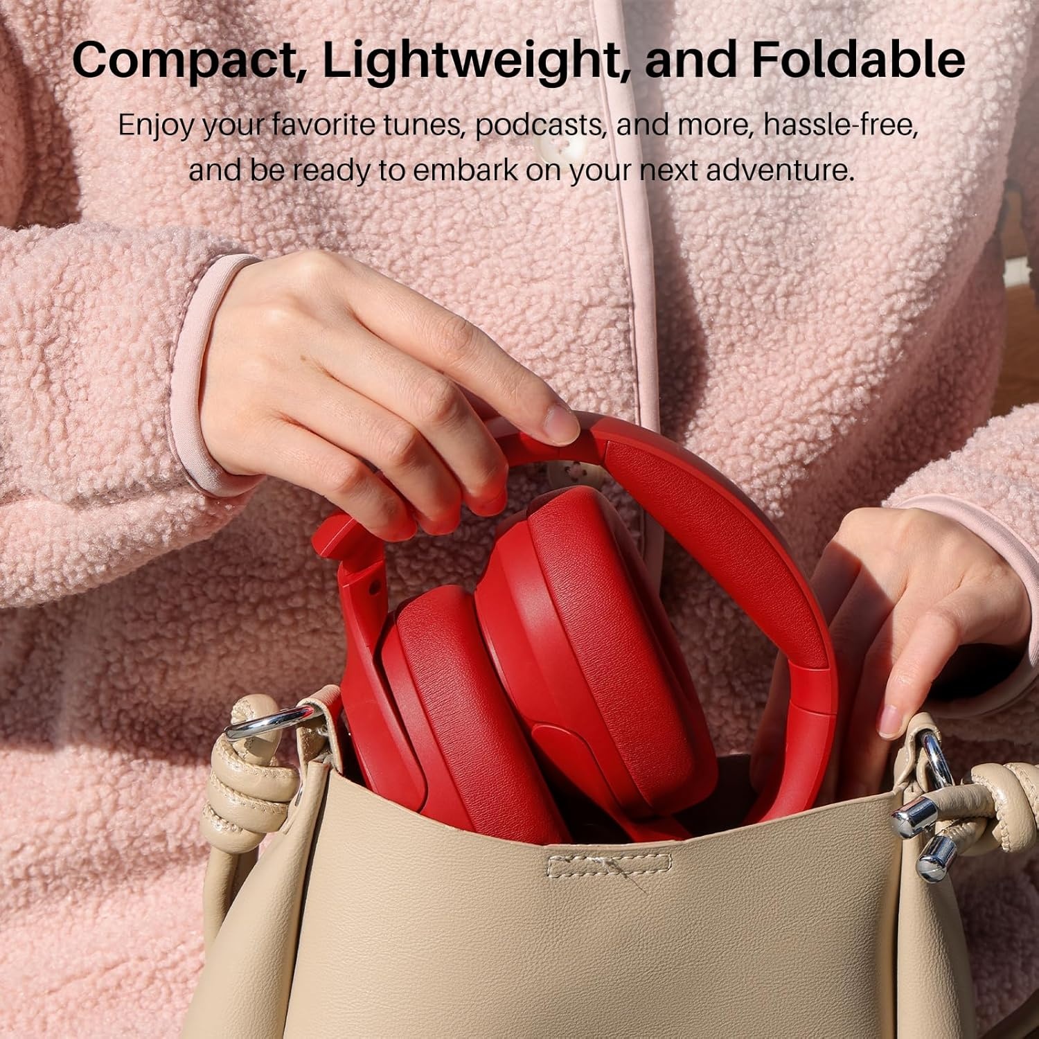 image:imageTOZO Hybrid Active Noise Cancelling Headphones Wireless Over Ear Bluetooth Headset 60H Playtime HiRes Audio Custom EQ via App Deep Bass Comfort Fit Ear Cups for Home Office Travel BlueDarkRed