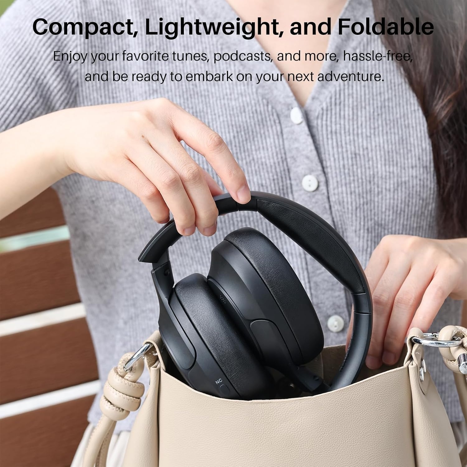 image:imageTOZO Hybrid Active Noise Cancelling Headphones Wireless Over Ear Bluetooth Headset 60H Playtime HiRes Audio Custom EQ via App Deep Bass Comfort Fit Ear Cups for Home Office Travel BlueBlack
