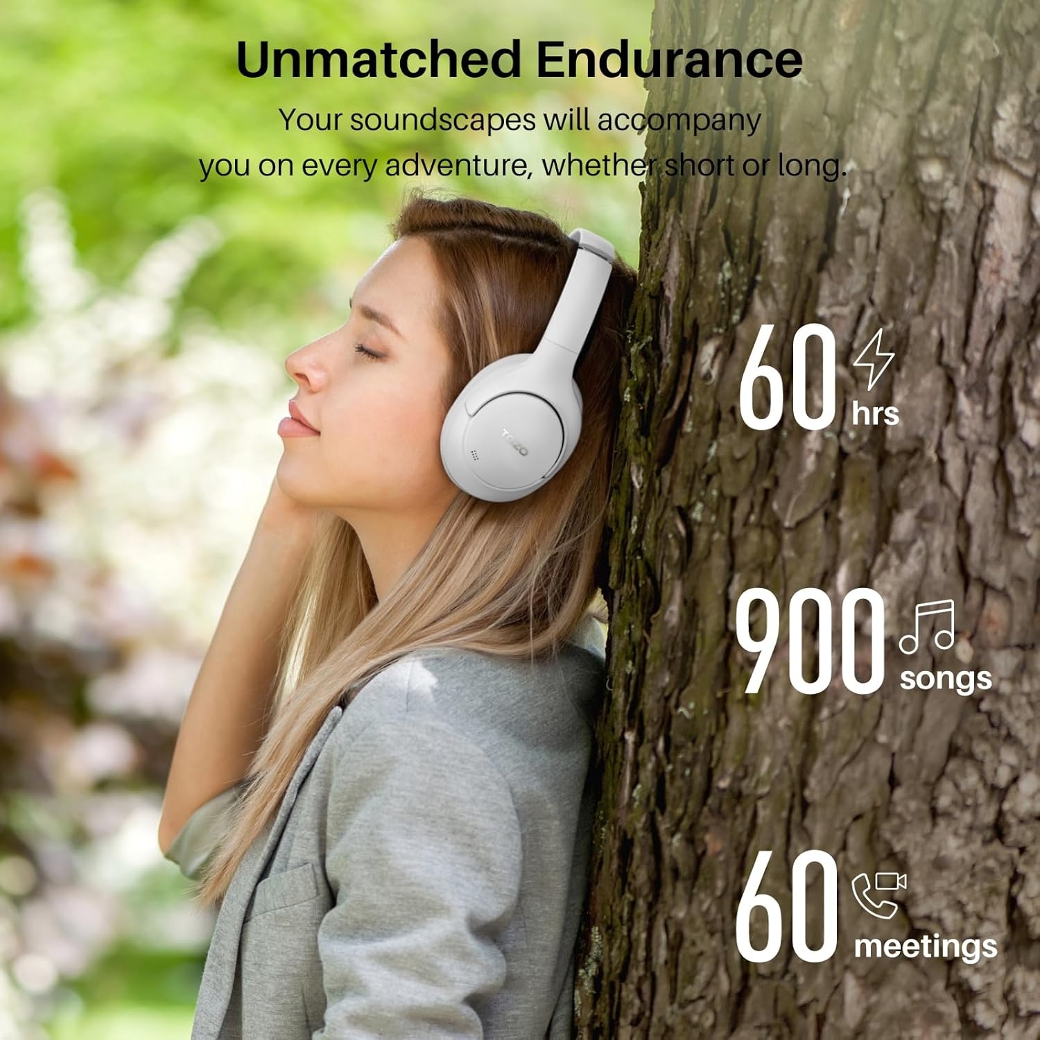 image:imageTOZO Hybrid Active Noise Cancelling Headphones Wireless Over Ear Bluetooth Headset 60H Playtime HiRes Audio Custom EQ via App Deep Bass Comfort Fit Ear Cups for Home Office Travel BlueWhite