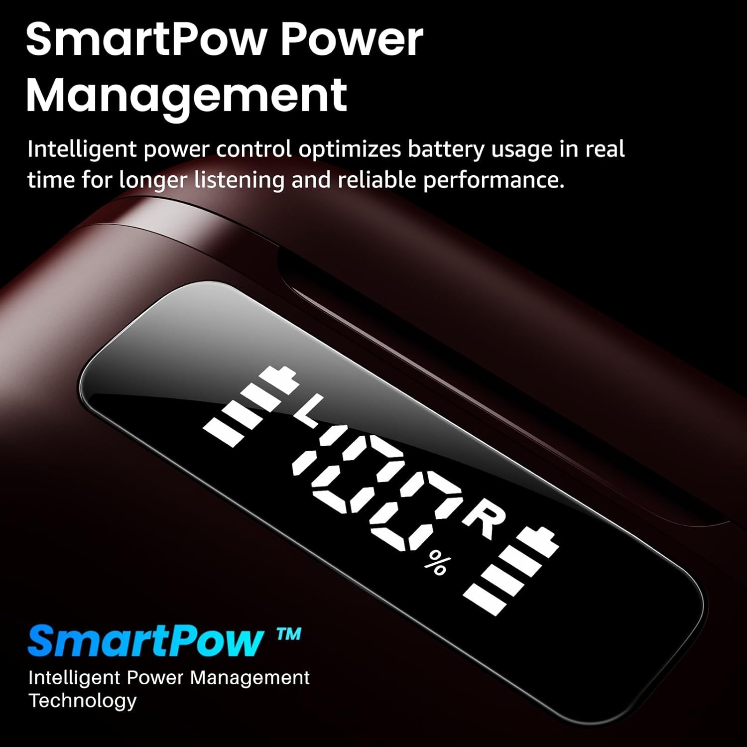 image:imageTOZO NC9 Hybrid Active Noise Cancelling Wireless Earbuds 6 Mics ENC Clear Call IPX8 Waterproof in Ear Bluetooth 53 Headphones Stereo Bass Ear Buds 60H Playtime with LED Display 32 EQs via APPRed
