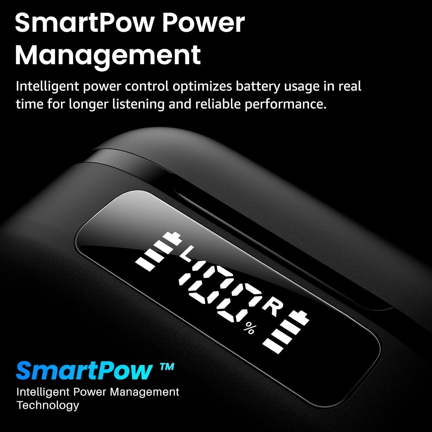 image:imageTOZO NC9 Hybrid Active Noise Cancelling Wireless Earbuds 6 Mics ENC Clear Call IPX8 Waterproof in Ear Bluetooth 53 Headphones Stereo Bass Ear Buds 60H Playtime with LED Display 32 EQs via APPDark Black