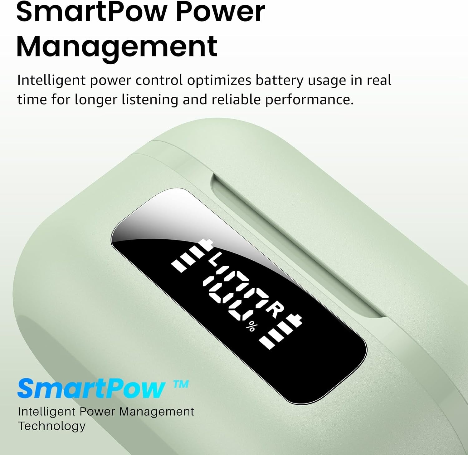 image:imageTOZO NC9 Hybrid Active Noise Cancelling Wireless Earbuds 6 Mics ENC Clear Call IPX8 Waterproof in Ear Bluetooth 53 Headphones Stereo Bass Ear Buds 60H Playtime with LED Display 32 EQs via APPSage Green