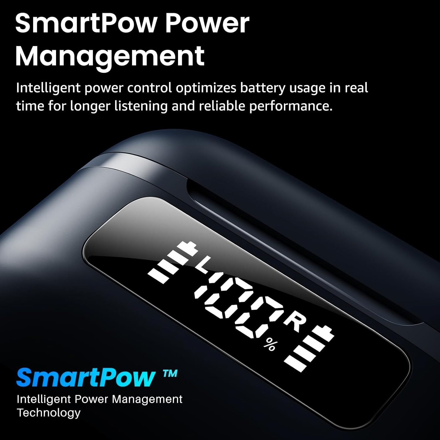image:imageTOZO NC9 Hybrid Active Noise Cancelling Wireless Earbuds 6 Mics ENC Clear Call IPX8 Waterproof in Ear Bluetooth 53 Headphones Stereo Bass Ear Buds 60H Playtime with LED Display 32 EQs via APPBlue