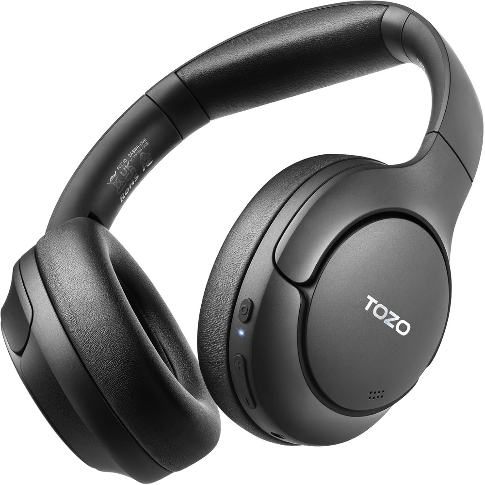 image:imageTOZO Hybrid Active Noise Cancelling Headphones Wireless Over Ear Bluetooth Headset 60H Playtime HiRes Audio Custom EQ via App Deep Bass Comfort Fit Ear Cups for Home Office Travel BlueBlack