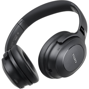TOZO Hybrid Active Noise Cancelling Headphones, Wireless Over Ear Bluetooth Headset, 60H Playtime, Hi-Res Audio Custom EQ via App Deep Bass Comfort Fit Ear Cups, for Home Office Travel Blue(Glossy Black)