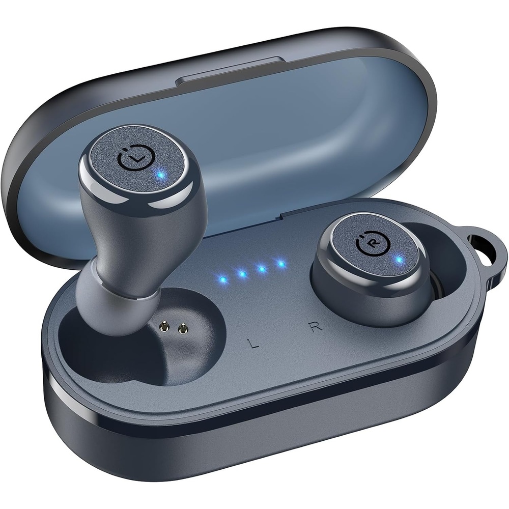image:imageTOZO T10 Bluetooth 53 Wireless Earbuds Deep Bass Stereo 55H Playtime App EQ Customization Wireless Charging Case IPX8 Waterproof Ergonomic Fit for inEar HeadphonesMatte Blue