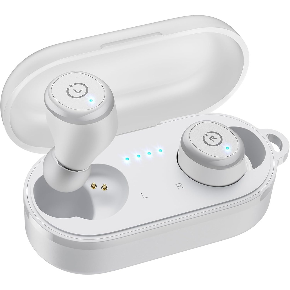 image:imageTOZO T10 Bluetooth 53 Wireless Earbuds Deep Bass Stereo 55H Playtime App EQ Customization Wireless Charging Case IPX8 Waterproof Ergonomic Fit for inEar HeadphonesMatte White
