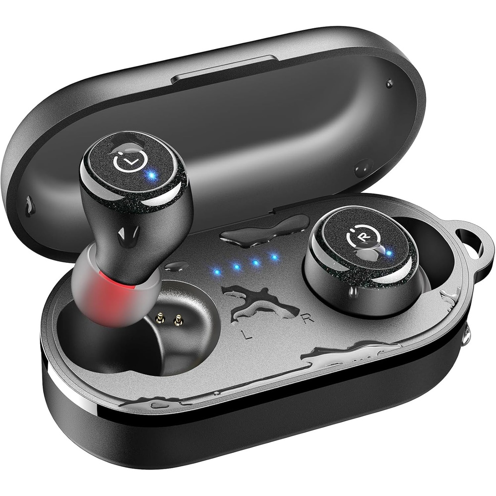 image:imageTOZO T10 Bluetooth 53 Wireless Earbuds Deep Bass Stereo 55H Playtime App EQ Customization Wireless Charging Case IPX8 Waterproof Ergonomic Fit for inEar HeadphonesBlack
