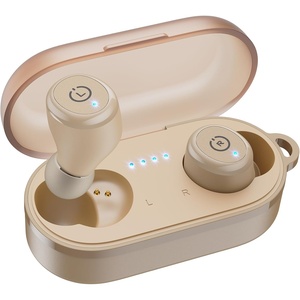 TOZO T10 Bluetooth 5.3 Wireless Earbuds, Deep Bass Stereo, 55H Playtime, App EQ Customization, Wireless Charging Case, IPX8 Waterproof, Ergonomic Fit for in-Ear Headphones(Matte Khaki)