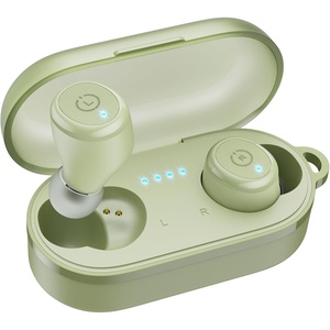 TOZO T10 Bluetooth 5.3 Wireless Earbuds, Deep Bass Stereo, 55H Playtime, App EQ Customization, Wireless Charging Case, IPX8 Waterproof, Ergonomic Fit for in-Ear Headphones(Light Green)