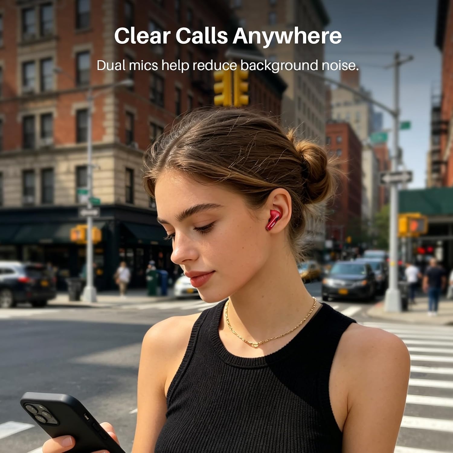 image:imageTOZO T20 Wireless Earbuds 97H Playtime Wireless Charging LED Display Case 10mm Deep Bass Sound Dual Mic ENC Clear Calls IPX8 Waterproof Bluetooth 53 Comfortable Fit Ear Buds For Daily UseDark Red