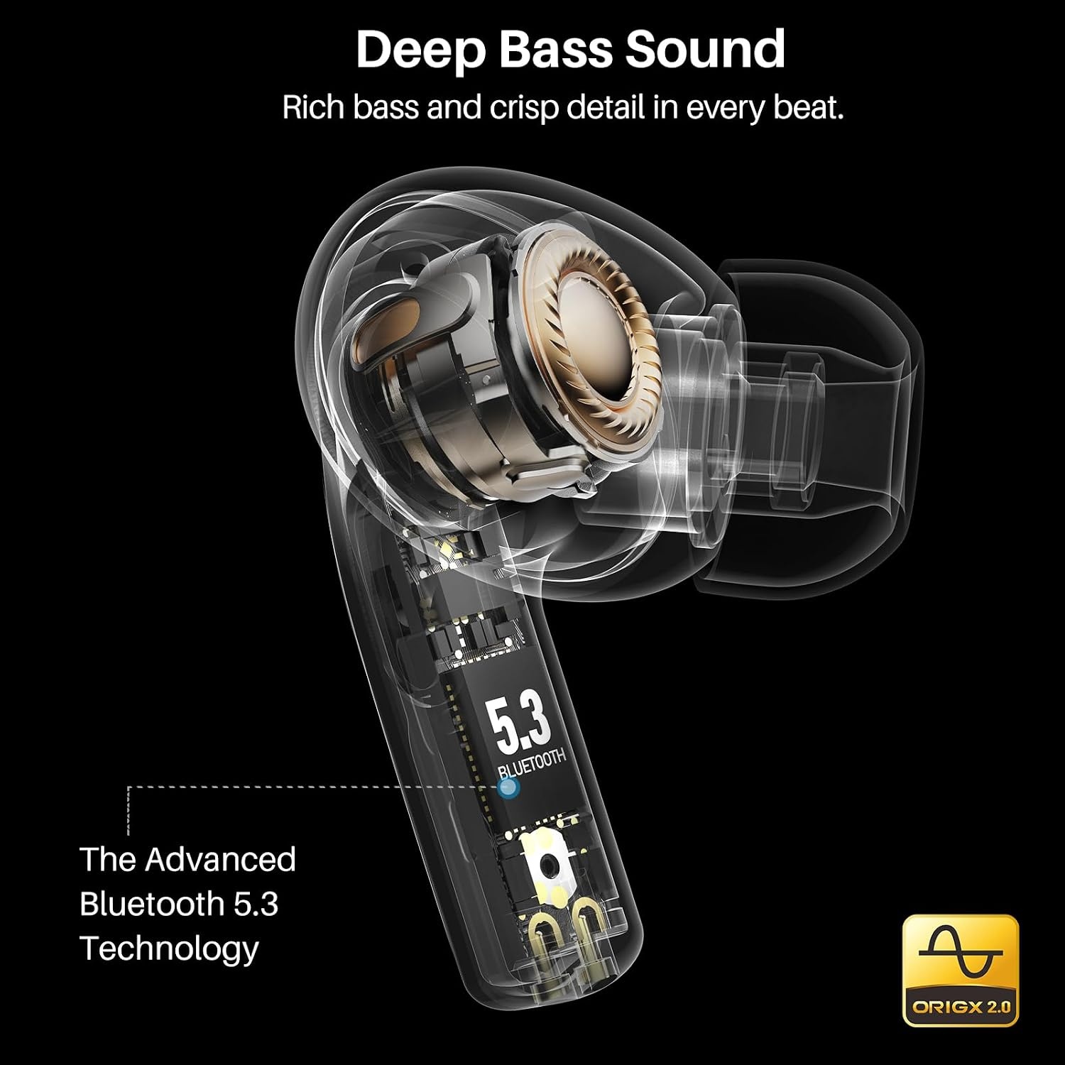 image:imageTOZO T20 Wireless Earbuds 97H Playtime Wireless Charging LED Display Case 10mm Deep Bass Sound Dual Mic ENC Clear Calls IPX8 Waterproof Bluetooth 53 Comfortable Fit Ear Buds For Daily UseGreen