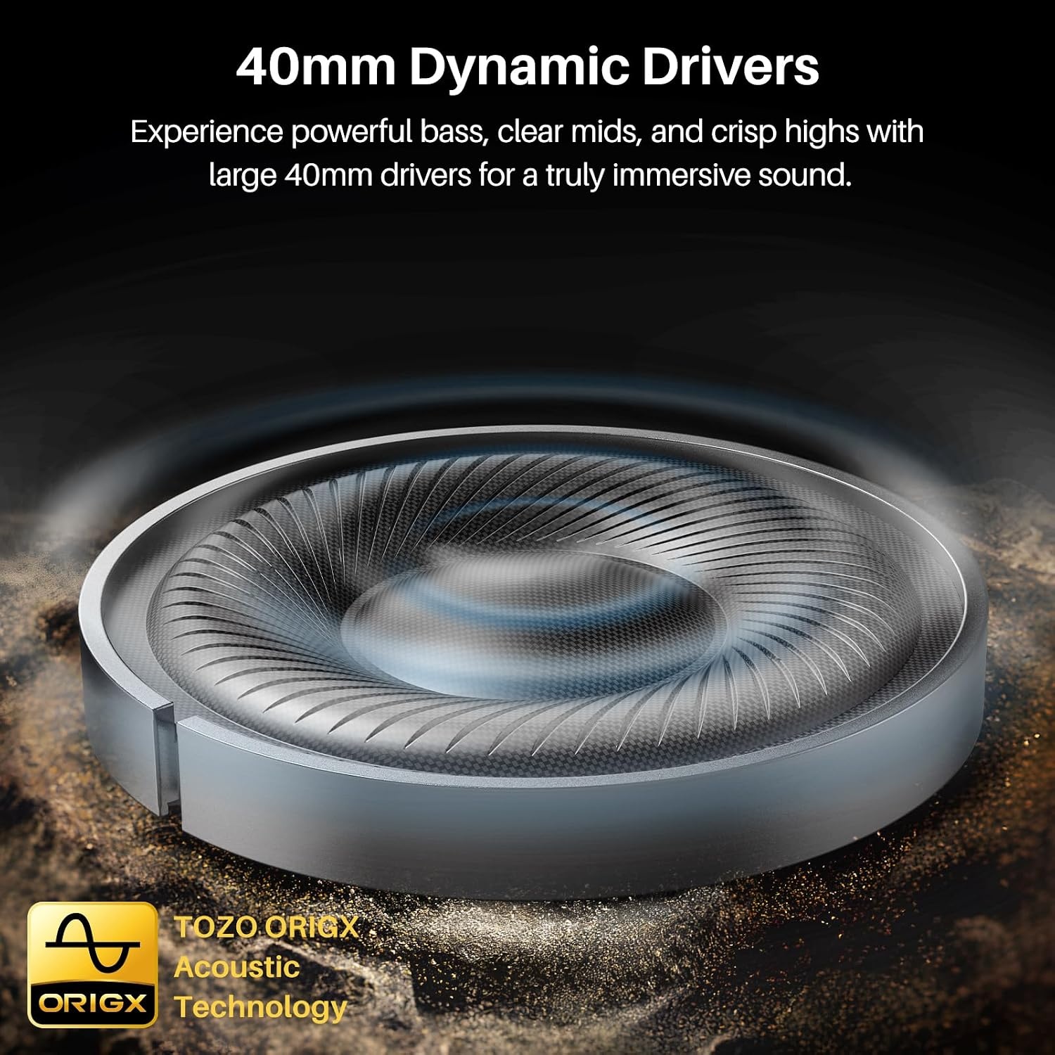image:imageTOZO HT3 Hybrid Noise Cancelling Wireless Headphones 90H Over Ear Headset Hi Res Audio AI Voice Assistant Dual Device Connection 32 Custom EQs Built In 5 Mics ANC Foldable Bluetooth 60Green