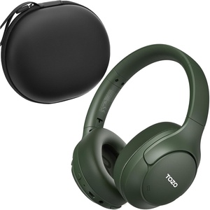 TOZO HT3 Hybrid Noise Cancelling Wireless Headphones, 90H Over Ear Headset | Hi Res Audio, AI Voice Assistant, Dual Device Connection, 32 Custom EQs, Built In 5 Mics, ANC, Foldable, Bluetooth 6.0(Matte Green)