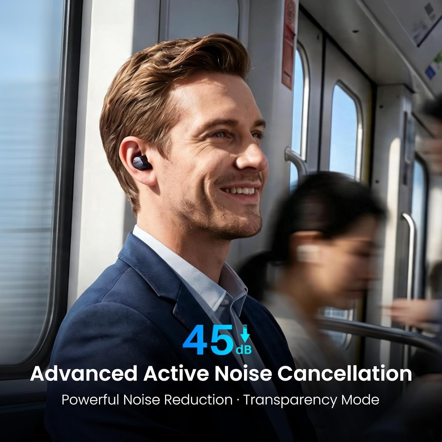 image:imageTOZO NC9 Pro Active Noise Cancelling Wireless Earbuds LDAC HiRes AudioBlack