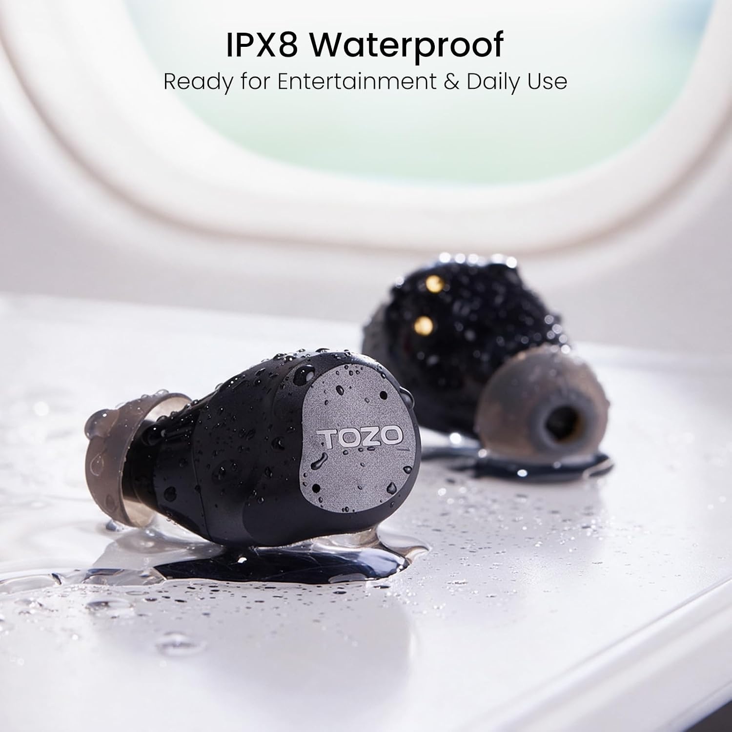 image:imageTOZO NC9 Pro Active Noise Cancelling Wireless Earbuds LDAC HiRes AudioBlack